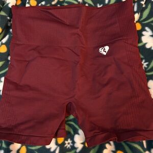 Women's Maroon Athletic Shorts